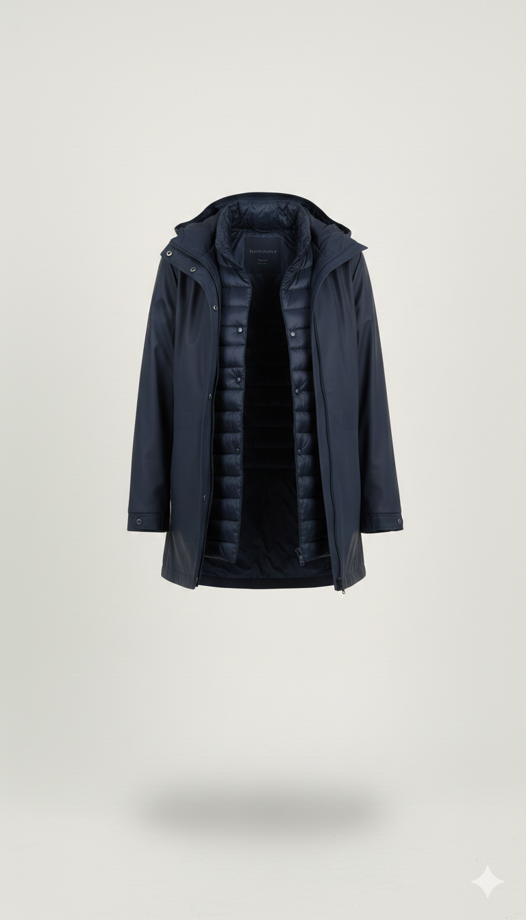 Parka Tecnico 2-in-1 con Piumino Interno FABIANA BLU MARICLA 