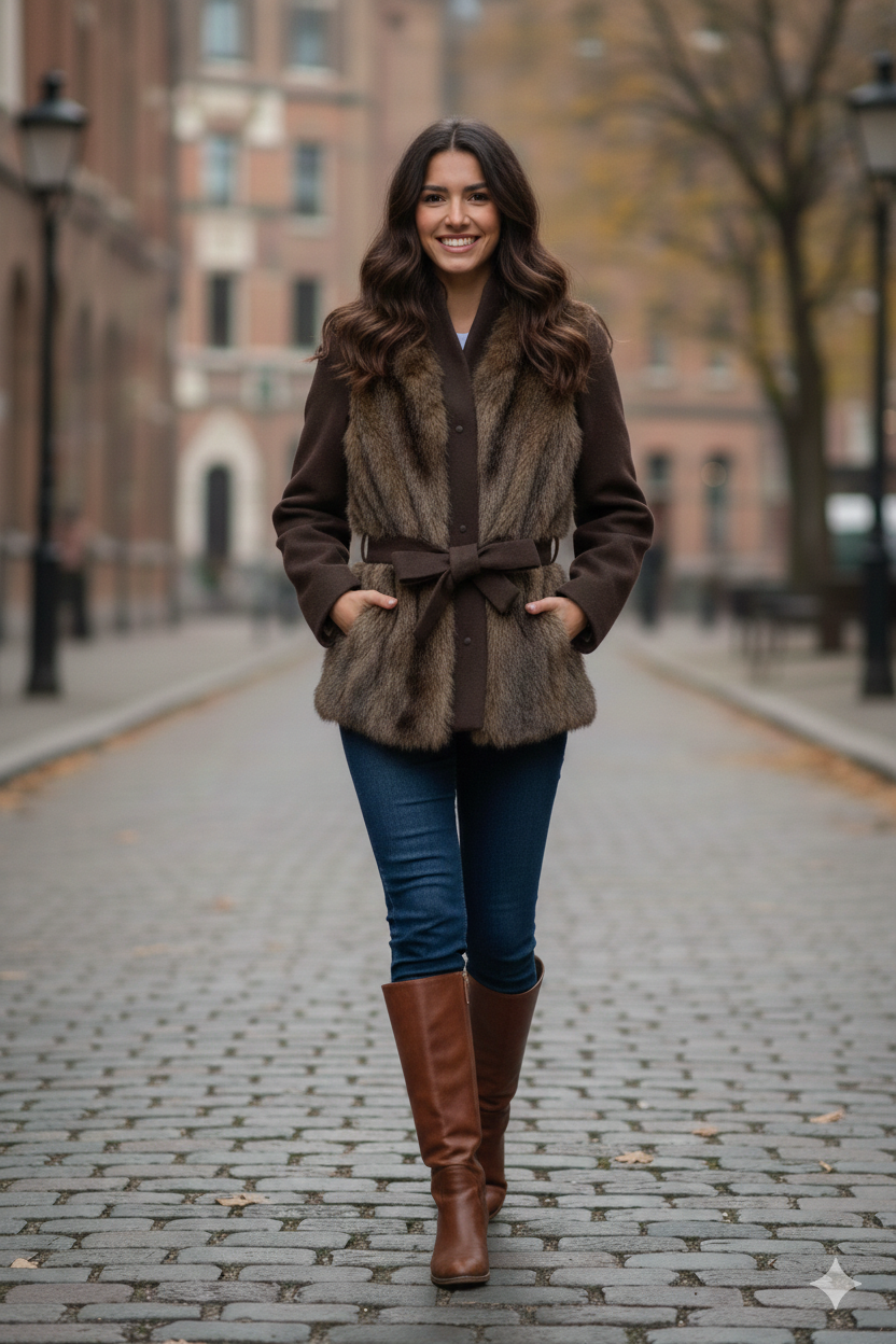 giaccone panno e pelliccia NORVEGIA MORO MARICLA 