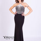 Abito lungo strass JC34119 NERO MARICLA ELEGANCE 