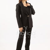 Tailleur smoking Completo 3 pezzi SH726TP NERO SHARON 