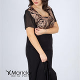 tubino+bolero PF410 NERO PAOLA FORTI 