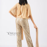 Tuta con pantalone paillettes LDR7 ORO LES DEMOISELLES 