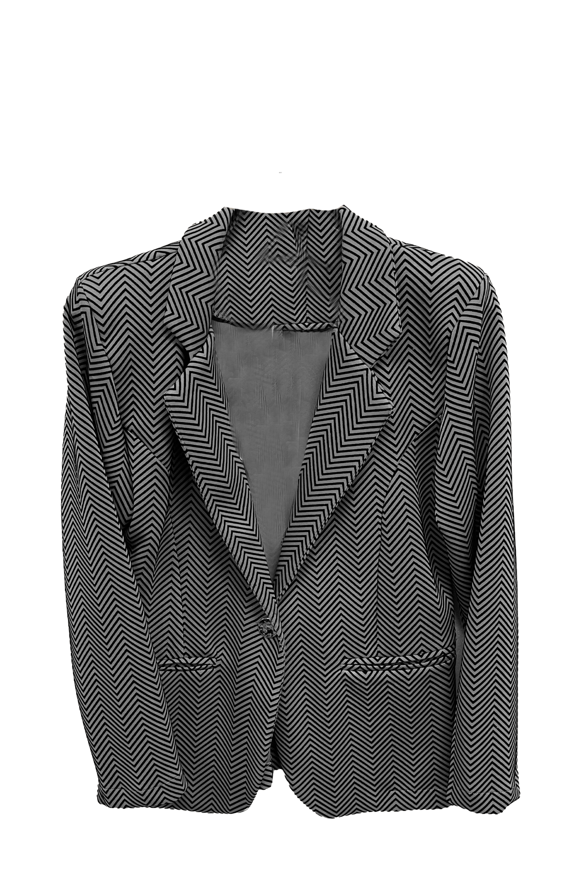 Giacca Elegante a Fantasia Chevron RF8014 GRIGIO MARICLA 