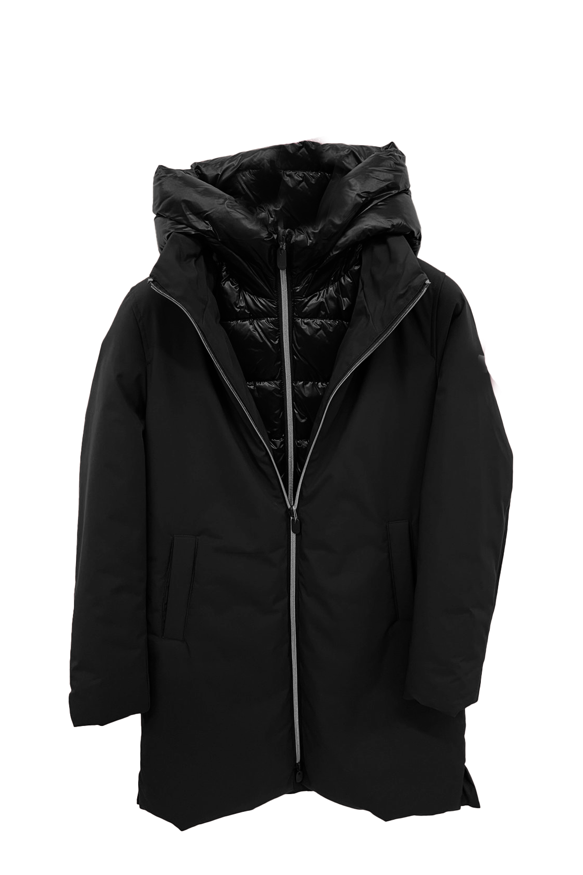 Giaccone trapuntino con cappuccio LIN3406 NERO LINDAS 