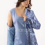 Completo in paiette tailleur  3 pezzi JC35273 INDACO MARICLA ELEGANCE 