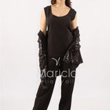Completo in paiette tailleur  3 pezzi JC35273 NERO MARICLA ELEGANCE 