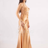 abito lungo corpetto steccato HC5108 ORO MARICLA ELEGANCE 