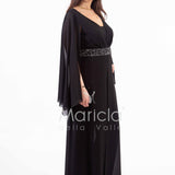 tuta con fascia strass PF105 NERO PAOLA FORTI 