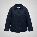 Giacca trapunta con collo in velluto EC2467 BLU MARICLA 