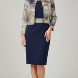 Tubino con giacchino e paillettes LH214AG BLU LUDOVICA HASSLER 