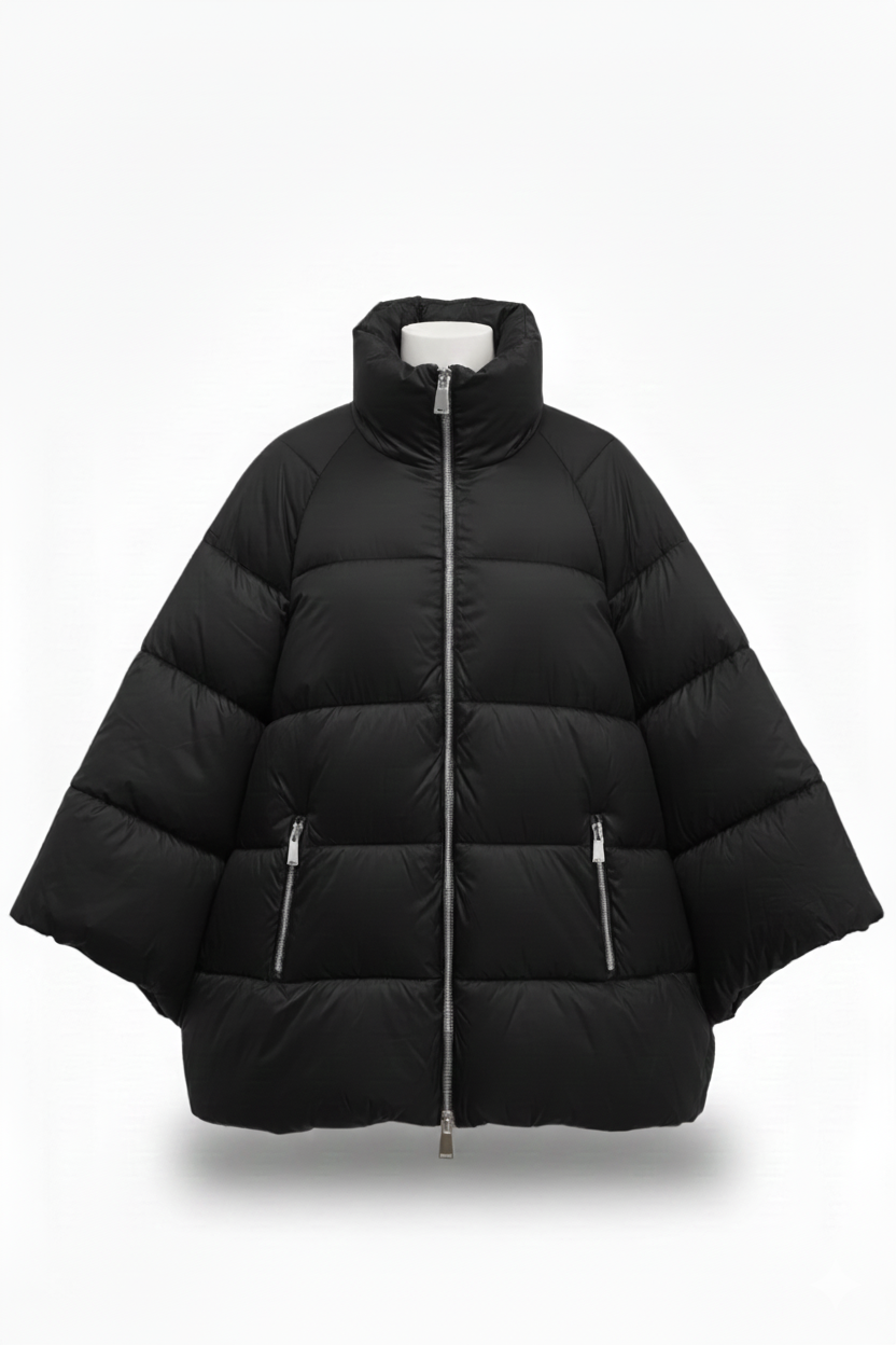 Piumino Corto Oversize con Maniche Ample AZ6837 NERO MARICLA 