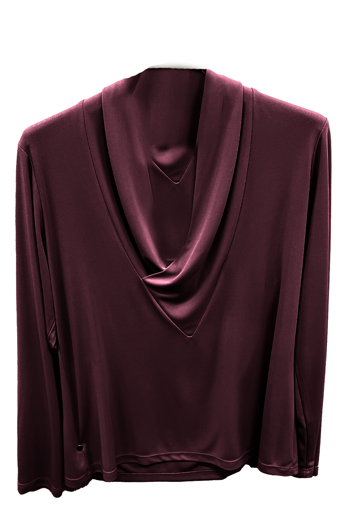 Maglia tinta unita con scollo a cascsata GR1416 AMARONE MARICLA 