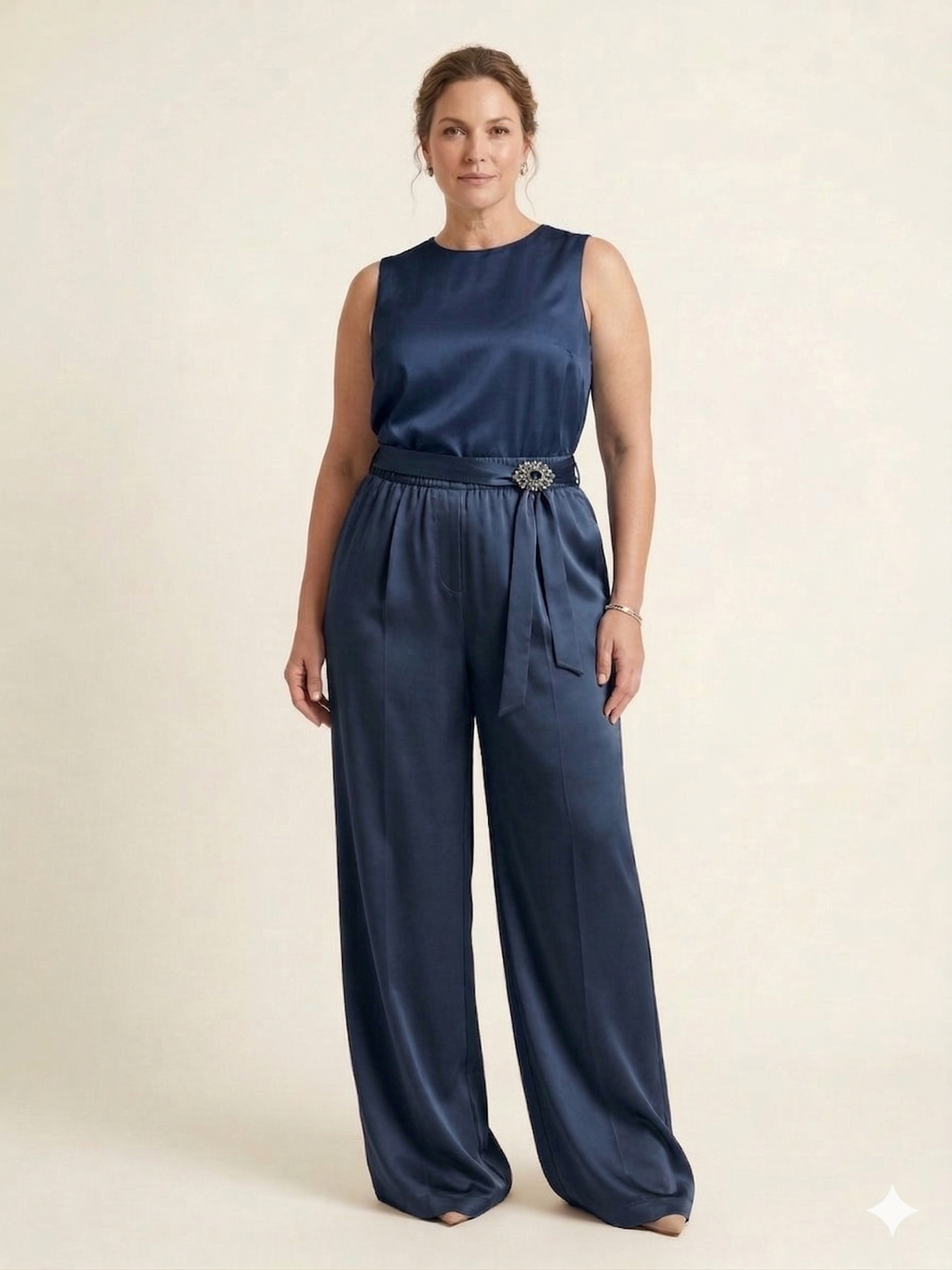 Pantalone con fusciacca a gioiello LIB26231 BLU MARICLA 