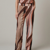 pantalone fantasia CF70199 ARANCIO CARLA FERRONI 