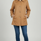 Giaccone caban reversibile cappuccio CF22196 BEIGE CARLA FERRONI 