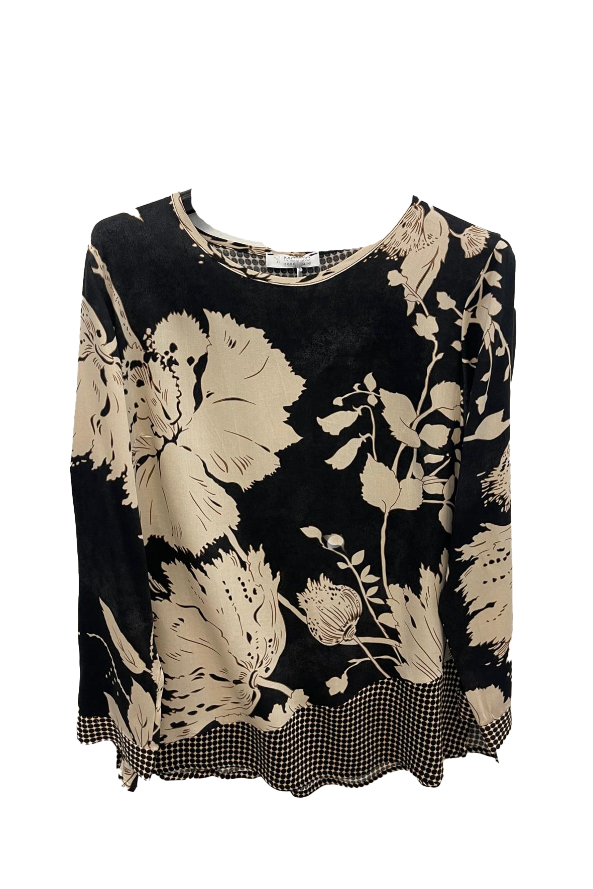 maglia doppia fantasia DB10642 NERO MARICLA 