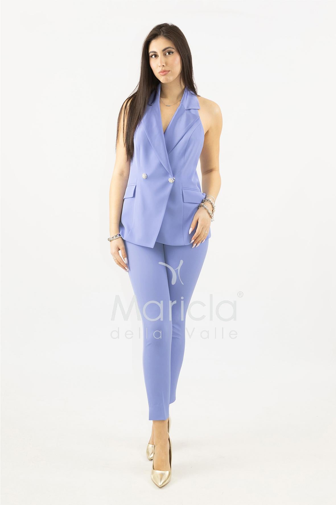 Completo gilet smoking con pantalone SH707CP PERVINCA SHARON 