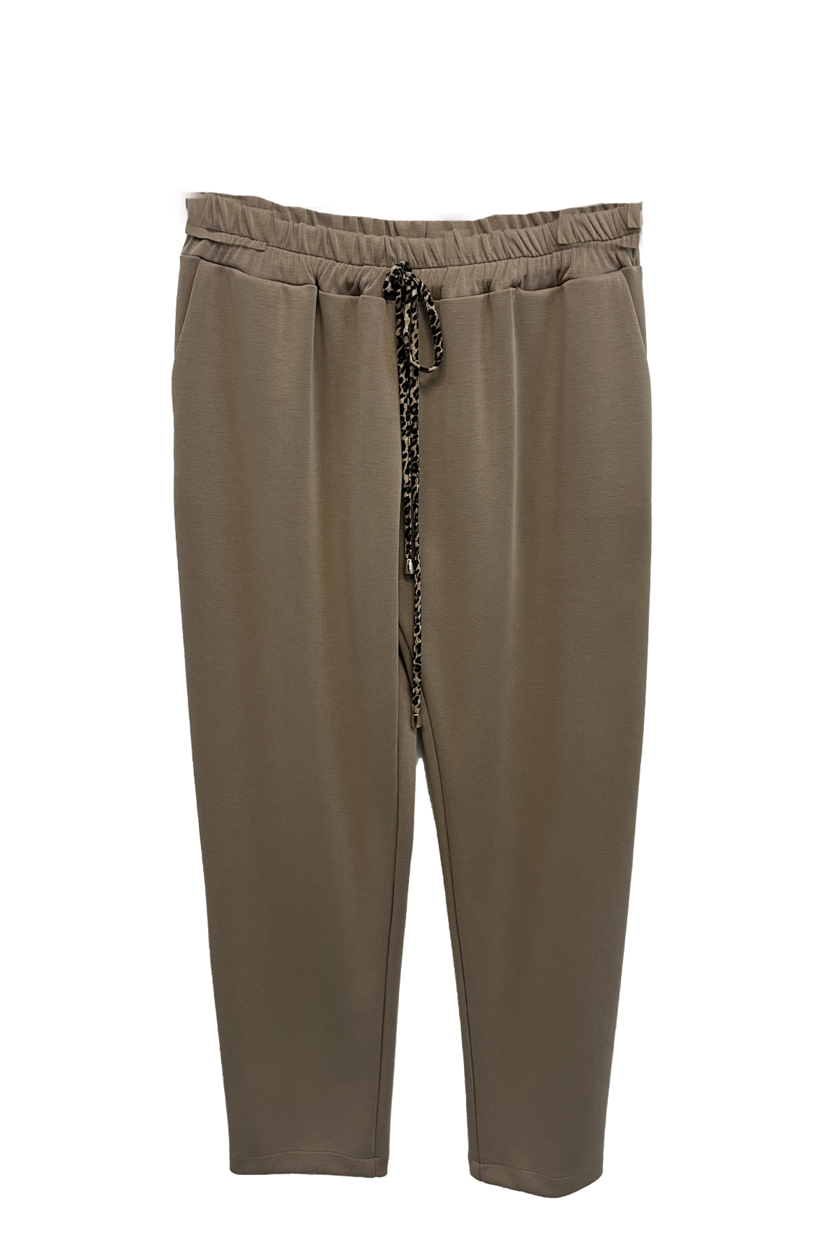 pantalone modal con animalier CS146360 BEIGE MARICLA 