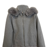 giaccone panno e piumino con cappuccio AZ89PP GRIGIO MARICLA 