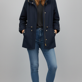 Parka Tecnico "Blu notte " con Cappuccio  Stile e Protezione CF22191 BLU CARLA FERRONI 
