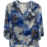casacca fiore fantasia ROMI02392 BLU MARICLA 
