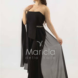 tuta con baschina e dettaglio strass SH906TU NERO SHARON 