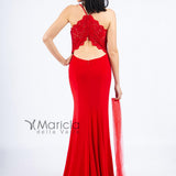 Abito lungo con pizzo JC34346 ROSSO MARICLA ELEGANCE 