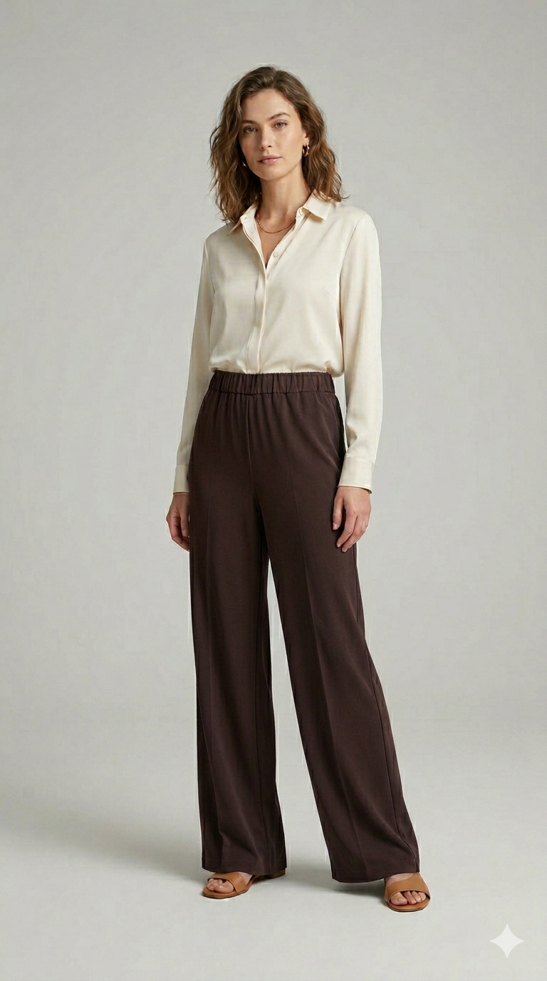 pantalone palazzo punto milano viscosa FFLORENZA MORO MARICLA 