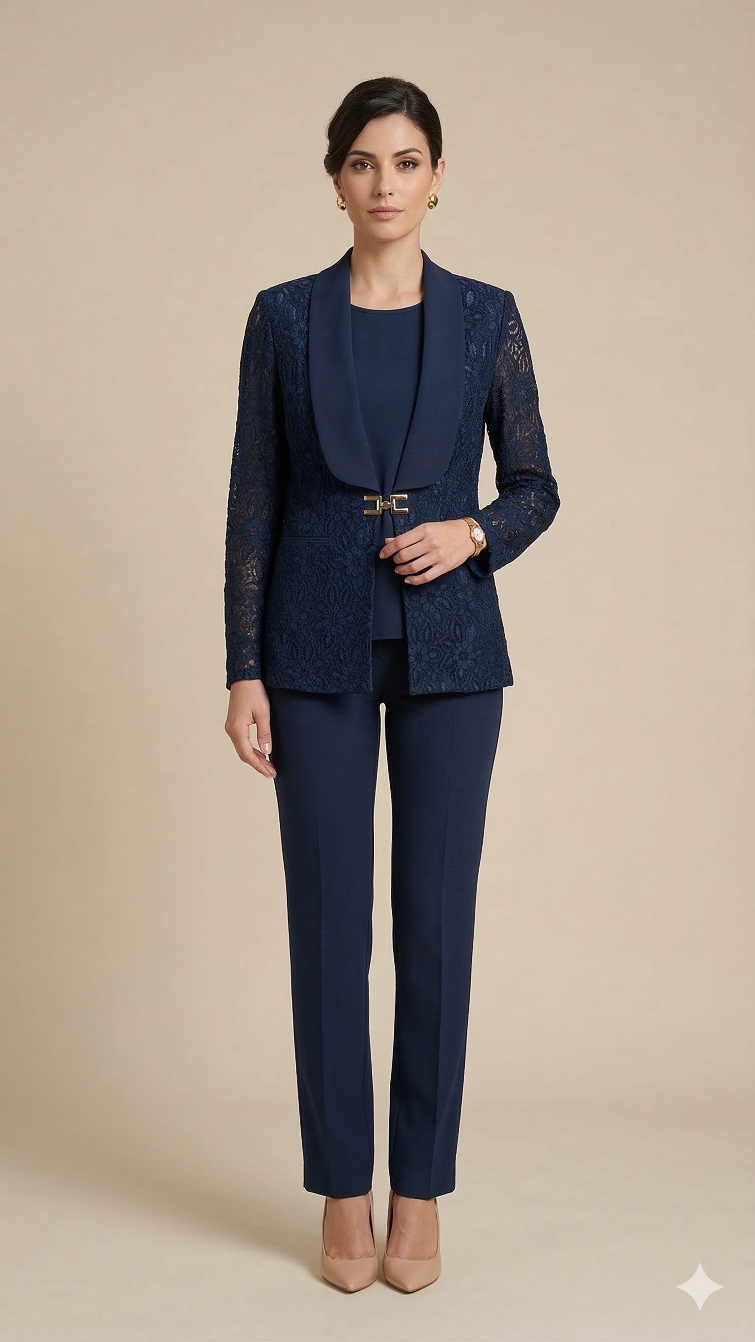 tailluer macramè 3 pezzi ELISABETTA BLU MARICLA 