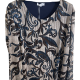 Maglia casacca fantasia floreale DB10700 BLU MARICLA 