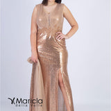 lungo paiette JC34570 CHAMPAGNE MARICLA ELEGANCE 