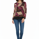 maglia doppiata fantasia DB10596 AMARONE MARICLA 