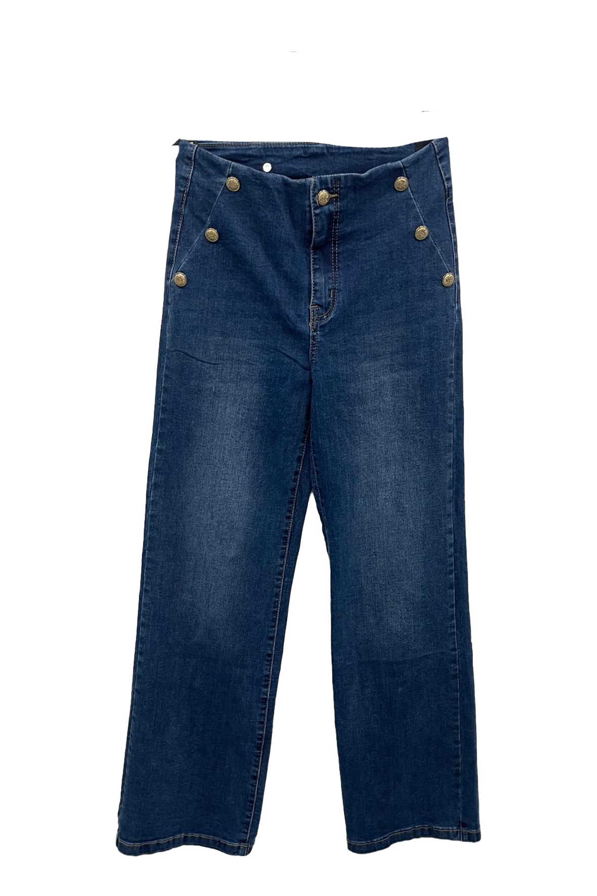 jeans con bottoni oro senza bustino GH5297 DENIM MARICLA 