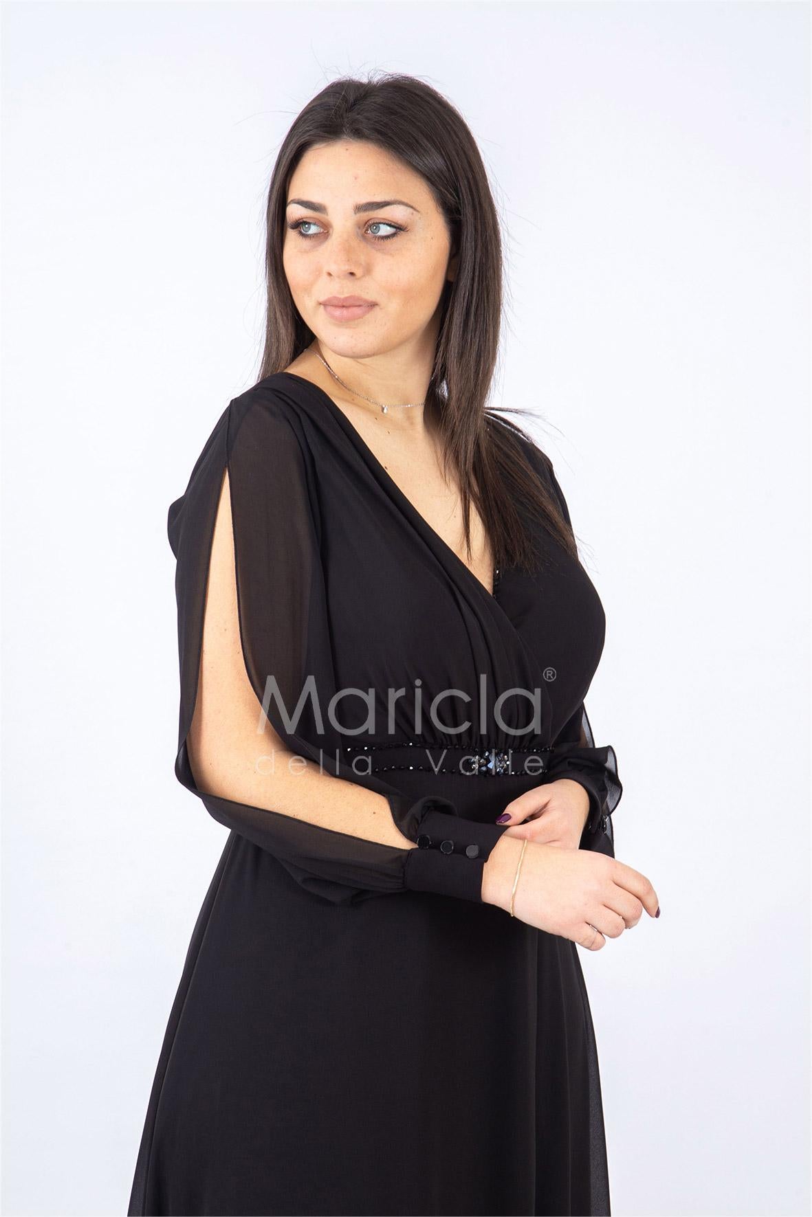 m/lunga aperta PF607 NERO PAOLA FORTI 