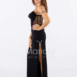 abito con trasparenza CAR58303 NERO MARICLA ELEGANCE 