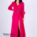 lungo con applic.floreali SP220003 FUXIA SONIA PENA 