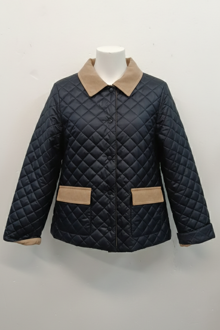 Giacca Trapuntata "Urban Country" con Dettagli a Contrasto SAMARA BLU MARICLA 