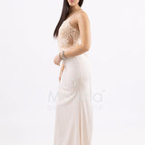 abito sirena corpetto ricamato ANT20412XJ NUDE ANTILLE ELEGANCE 