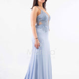 abito sirena corpetto ricamato ANT20412XJ POLVERE ANTILLE ELEGANCE 