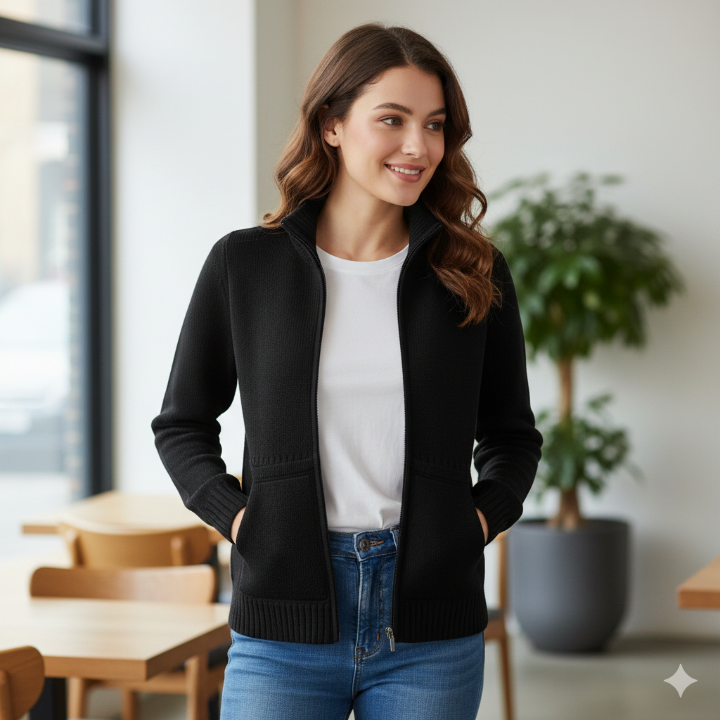 Giacchino 100% lana CF4295 NERO CARLA FERRONI 