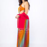 Abito Lungo glitterato LH702 FUXIA LUDOVICA HASSLER 