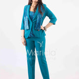 tailleur 4 pezzi GILDA PETROLIO JANE 