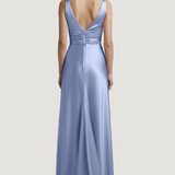 abito lungo con scollo sceso e spalla larga HC9682 INDACO MARICLA ELEGANCE 