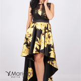 Abito lungo monospalla MVV42178 GIALLO MARIA VITTORIA VINCI 