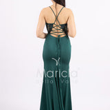 abito sirena corpetto ricamato ANT20412XJ VERDE ANTILLE ELEGANCE 