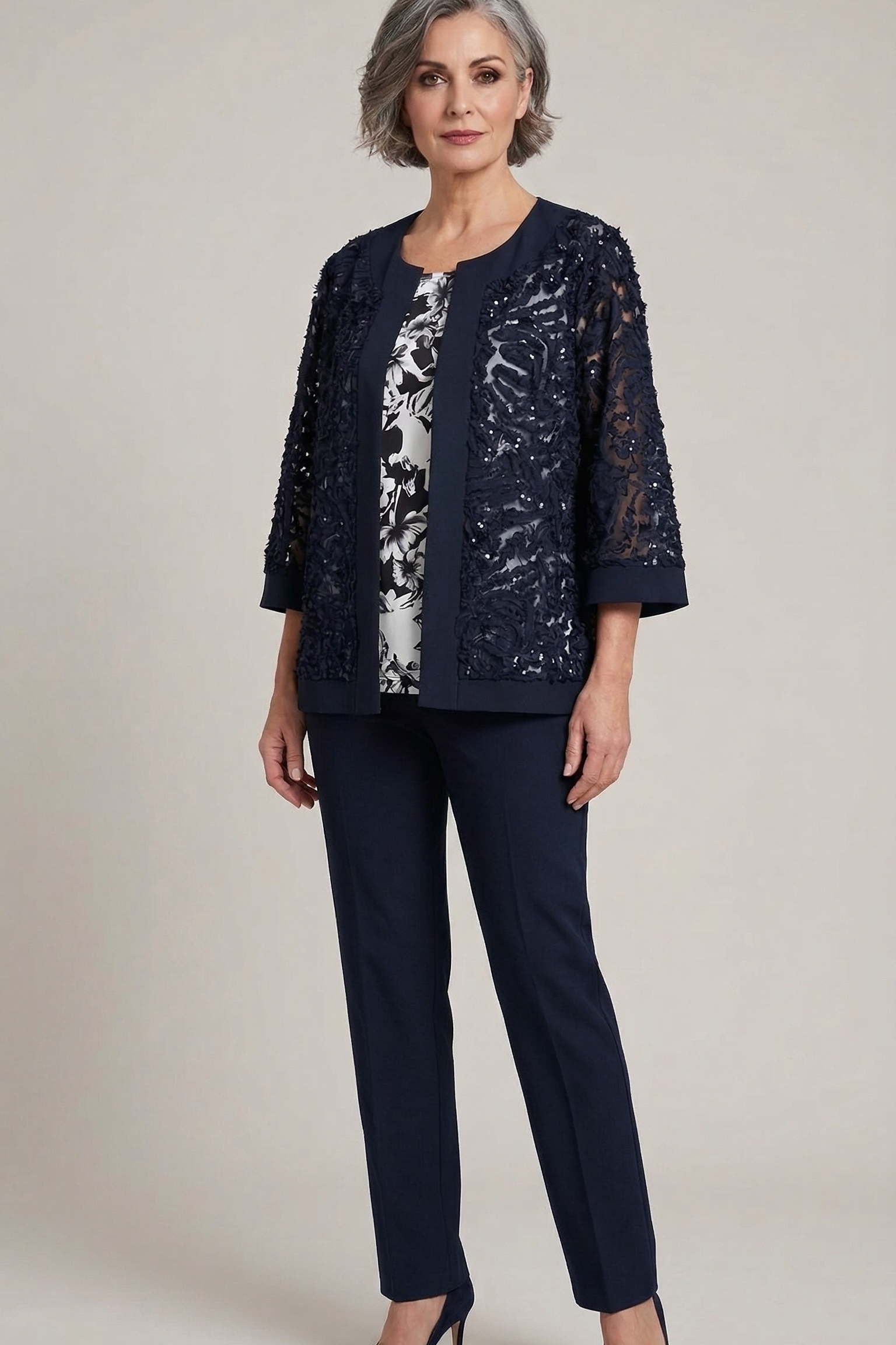 completo 3 pezzi macramè ARIANNA BLU MARICLA 