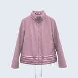 Giubbino spalmato e trapuntato con cappuccio EC2466 ROSA MARICLA 