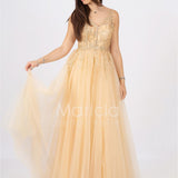 abito bambola toulle e strass FI6871 ORO MARICLA ELEGANCE 