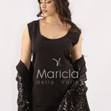 Completo in paiette tailleur  3 pezzi JC35273 NERO MARICLA ELEGANCE 