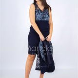 tubino+giacca ric. LH711 BLU LUDOVICA HASSLER 